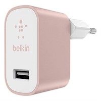 Belkin Cargador 2.4A de pared con conector USB Oro Rosa - F8M731DQC00
